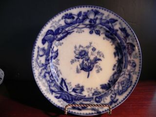Antique Wedgwood Pearl Flow Blue 9 " Dinner Plate