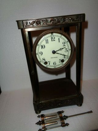 Antique - Seth Thomas - Brass Crystal Regulator Clock - Ca.  1910 - Parts/restore - T559