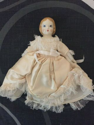Lovely 7inch Ruth Gibbs China Head Doll.  Possibly The Bride.