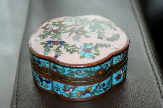 Antique Chinese 19th Century Cloisonne Box