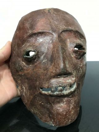Antique Mummy Death Mask ? Art Pottery Face Mask Artifact Figurine Sculpture