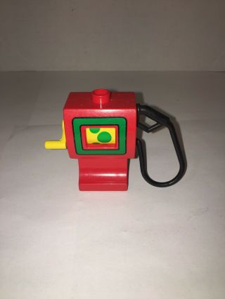 Lego Duplo Winding Crank Blue Gas Station Pump Vintage