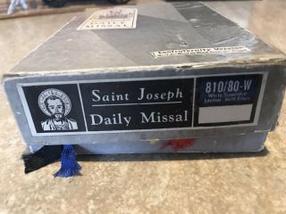 Vintage 1961 Pre - Vatican Ii Saint Joseph Daily Missal Confraternity