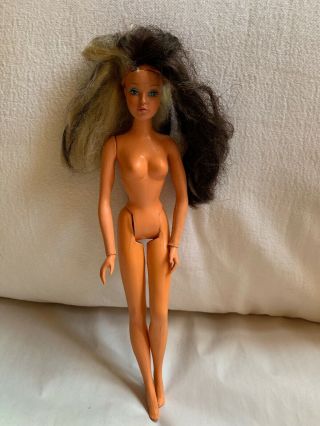 12” Vtg 1975 Ideal Tuesday Taylor Doll Blue Eyes Rotted Lashes Changeable Hair