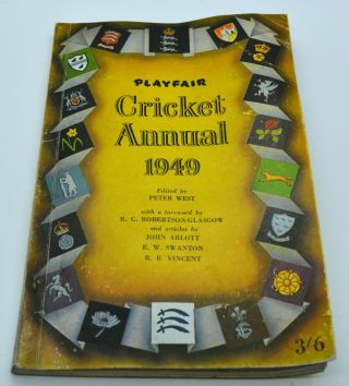 Playfair Cricket Annual 1949 Good Memorabilia Antique Book