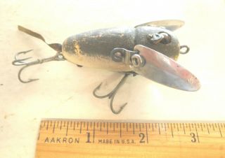 Vintage Heddon Crazy Crawler Gray Mouse Fishing Lure