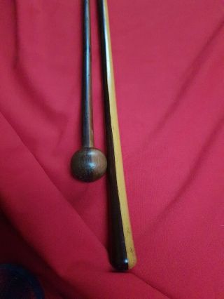 Pair Vintage Zulu South African Knobkerrie Staffs Africa Collectables