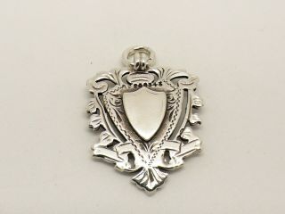 Vintage Sterling Silver Watch Chain Medal.