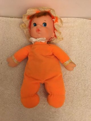 Vintage Mattel Baby Beans Biddy Orange Doll
