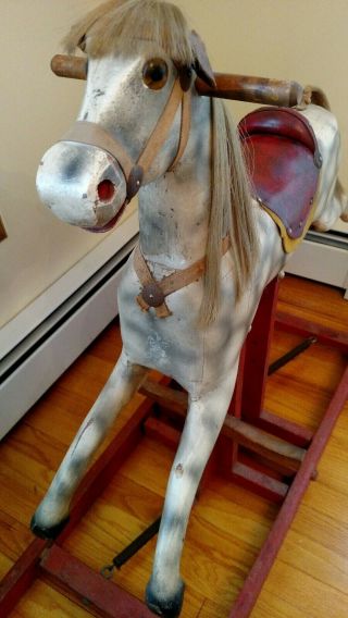Antique Wooden Rocking Horse 2