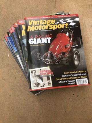 Vintage Motorsport Magazines 11 Issues.  2002,  07,  07,  08,  09 Nissan,  Gt40,  Ferrari