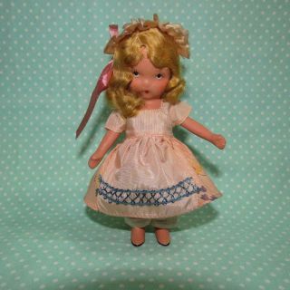 Nancy Ann Storybook Bisque Doll 118 " Little Miss Muffet " Frozen Leg