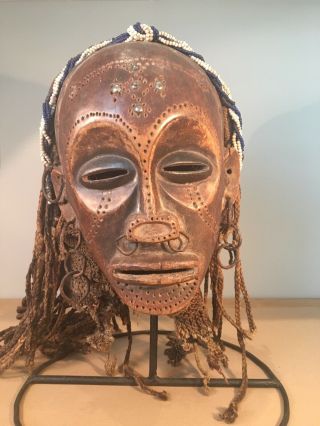 Hand Carved African Mask - Chokwe Tribe - Congo