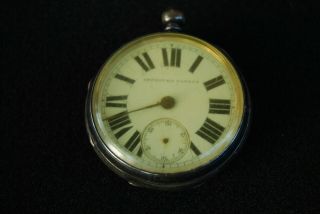 Vintage Sterling Silver Cased Fusee Improved Patent Pocket Watch Parts Repair