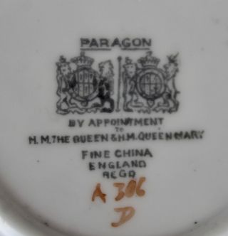 PARAGON TEACUP & SAUCER - BLACK/WHITE ROSES M 476 3