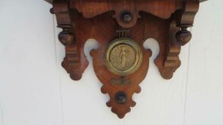Antique - Gustav Becker - Berliner/Free Swinger Wall Clock - Ca.  1890 - Walnut for repair 2