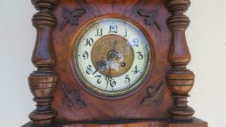 Antique - Gustav Becker - Berliner/Free Swinger Wall Clock - Ca.  1890 - Walnut for repair 3
