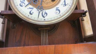 Antique - Gustav Becker - Berliner/Free Swinger Wall Clock - Ca.  1890 - Walnut for repair 5
