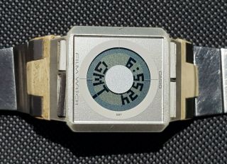 Vintage Casio Film Watch FS - 02 World Time Data Bank Japan Digital Watch repair 8