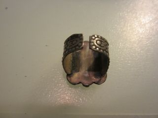 ANTIQUE EARLY CHINA TURQUOISE AND CORAL RING 4