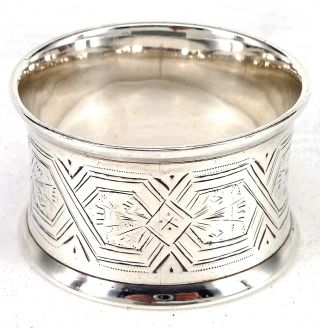 Victorian Silver Napkin Ring 1878 Hallmarked Sterling