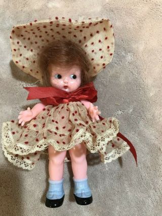 Vintage 1950’s? Knickerbocker Doll Hard Plastic - Rattles In Plastic Container.