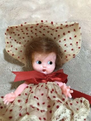 Vintage 1950’s? Knickerbocker Doll Hard Plastic - Rattles in plastic container. 2