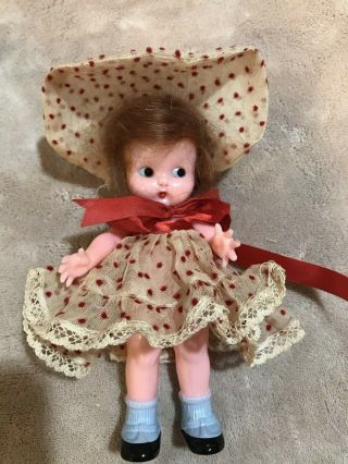 Vintage 1950’s? Knickerbocker Doll Hard Plastic - Rattles in plastic container. 3
