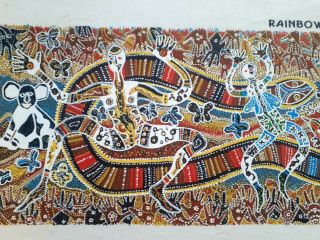 Antique Aboriginal Australian Art Painting on Canvas by Danny Eastwood 5