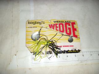 Bagley Weedless Wedge Spinner Bait Rare Florida Lure Bait Fishing Gear