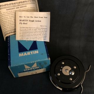 Vintage NIB Martin Fly Fishing Reel Model 63 and Papers 4