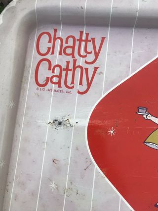 1962 Mattel chatty cathy doll Metal Tea Serving Cart With Trays 4