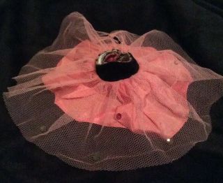 Vintage Vogue Doll Skirt Gown Tulle w/Sequins Pink & Black Medford,  Mass.  U.  S.  A. 4
