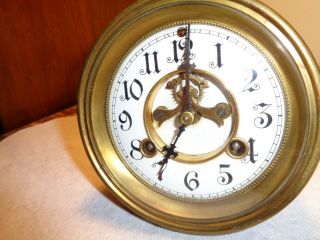 Antique - Waterbury - Open Escapement Clock Movement - Ca.  1900 - To Restore - T380