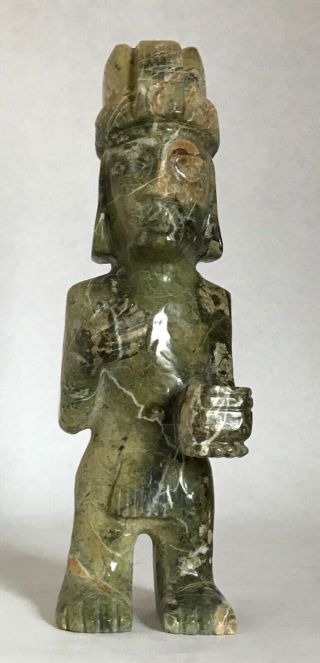 Large Pre - Columbian Carved Stone Standing Figure