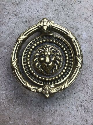 Large Antique Style Cast Brass “lion” Door Knocker