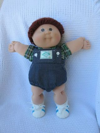 Vintage Cabbage Patch Doll Red Auburn Hair/brown Eyes,  Cpk Outfit,  Shoes
