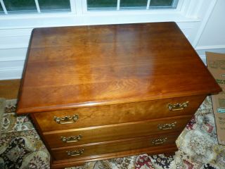 L & J G Stickley Cherry Valley Chippendale Style 3 Drawer Chest Vintage/Used 5