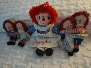Vintage (5) Knickerbocker & Applause - Raggedy Ann/andy Doll 