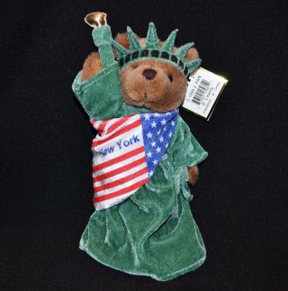 York Statue Of Liberty Bear Plush Toy Collectable Vintage 1999 20cm