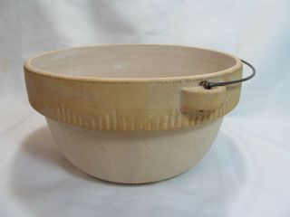 Tycer Pottery Deel Cookin Ware 1933 RARE Antique Crock with Wire Handle 4