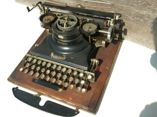 Antique 1917 Hammond Multiplex Universal Typewriter Russian Keys Parts Restore