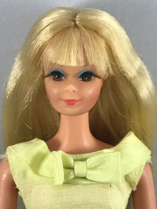 1966 Mattel Barbie Blonde,  Brown Eyes,  Twist & Turn Bending Knees Rooted Lashes