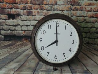 Vintage Smiths 8 Day Clock Bakelite Industrial Factory School Office Station