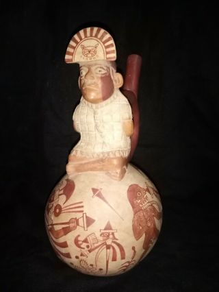 Stirrup Spout Vessel Prisoner Moche Pre Columbian