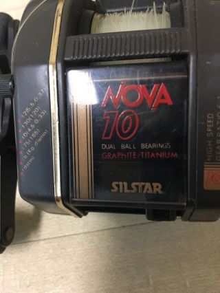1990 Vintage Silstar Nova 10 Graphite Freshwater Bait Casting Fishing Reel