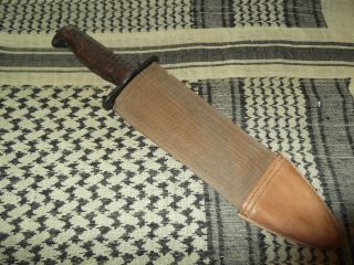 Antique WWI U.  S.  Military 1917 Bolo Plumb Knife & 1918 G.  I.  Sheath 8