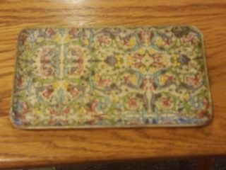 Vintage Antique Hand Painted Fruit Toleware Metal Serving Tray