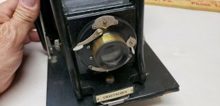 Antique Seneca Chautauqua folding box camera Uno shutter 2