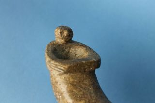 Prehistoric Cherokee Human Effigy Pipe - Found In Columbia,  South Carolina - Nr